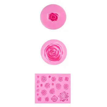 

New 3d Rose Flower Shape Silicone Mold Rose Cookie Baking Cake Pastry Tools Chocolate Soap Decoration Diy Kitchen Mould Fon J8N7