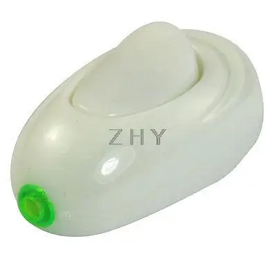 

AC 250V 6A ON/OFF Button In Line Cord Switch Ivory Green for Room