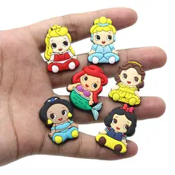 Breloques de chaussures de princesse en PVC, 1 pièce, bricolage amusant, sabots de croco adaptés aux femmes, boucle, cadeaux de noël pour filles adultes, jibz 