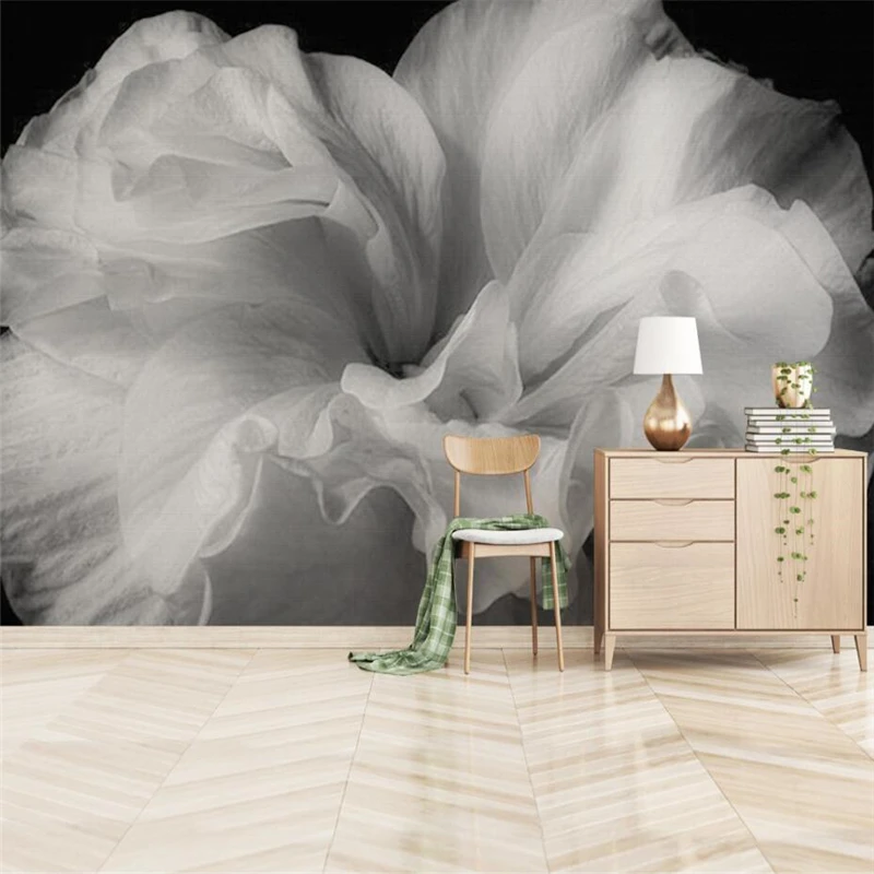 Beibehang-Beautiful-hand-painted-oil-painting-flower-Nordic-simple-mural-wall-custom-large-mural-wallpaper-Papel (1)