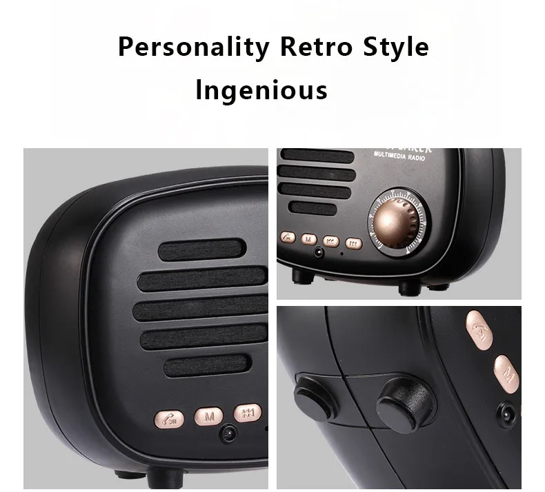 Американский ретро и Ностальгический Bluetooth динамик портативный подарок радио Plug In Card U диск мини аудио, Рождество