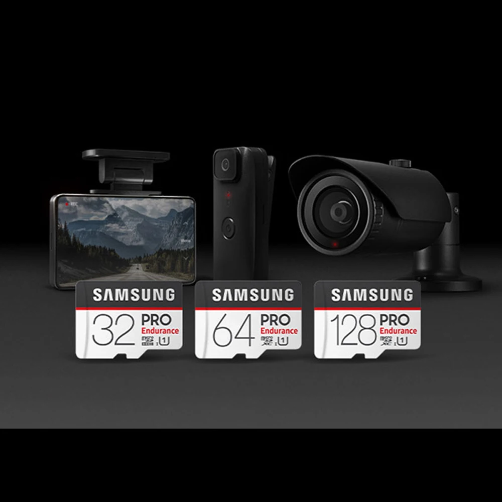 SAMSUNG PRO Endurance microSD Card 32GB 64GB 128GB U1microSDHC/SDXC Memory Card Read speed Up to 100MB/s for Video Surveillance