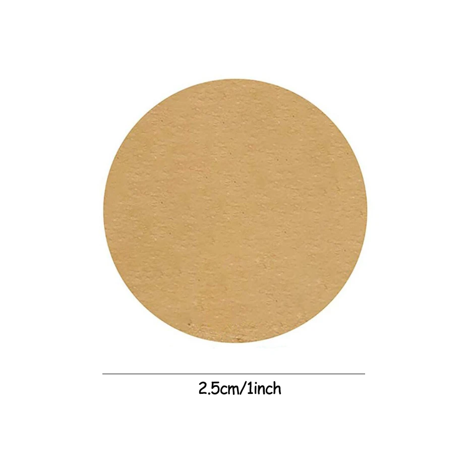 Description Picture 2 of item2.5cm Round Brown Label Stickers Reusable Waterproof Stickers for Containers Jars Mason Spice Glass Organizers Adhesive Stickers