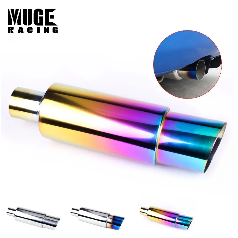 

Универсальный глушитель из нержавеющей стали, автомобильный модифицированный выхлопной клапан, наконечник трубы, глушители, хвостовая выхлопная система s с логотипом CR1002