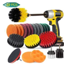 

22PCS Drill Brush Accessories Set Frosted Mat Sponge Electric Cleaning Brush With Extension Accessories Multi-Purpose Cleaning