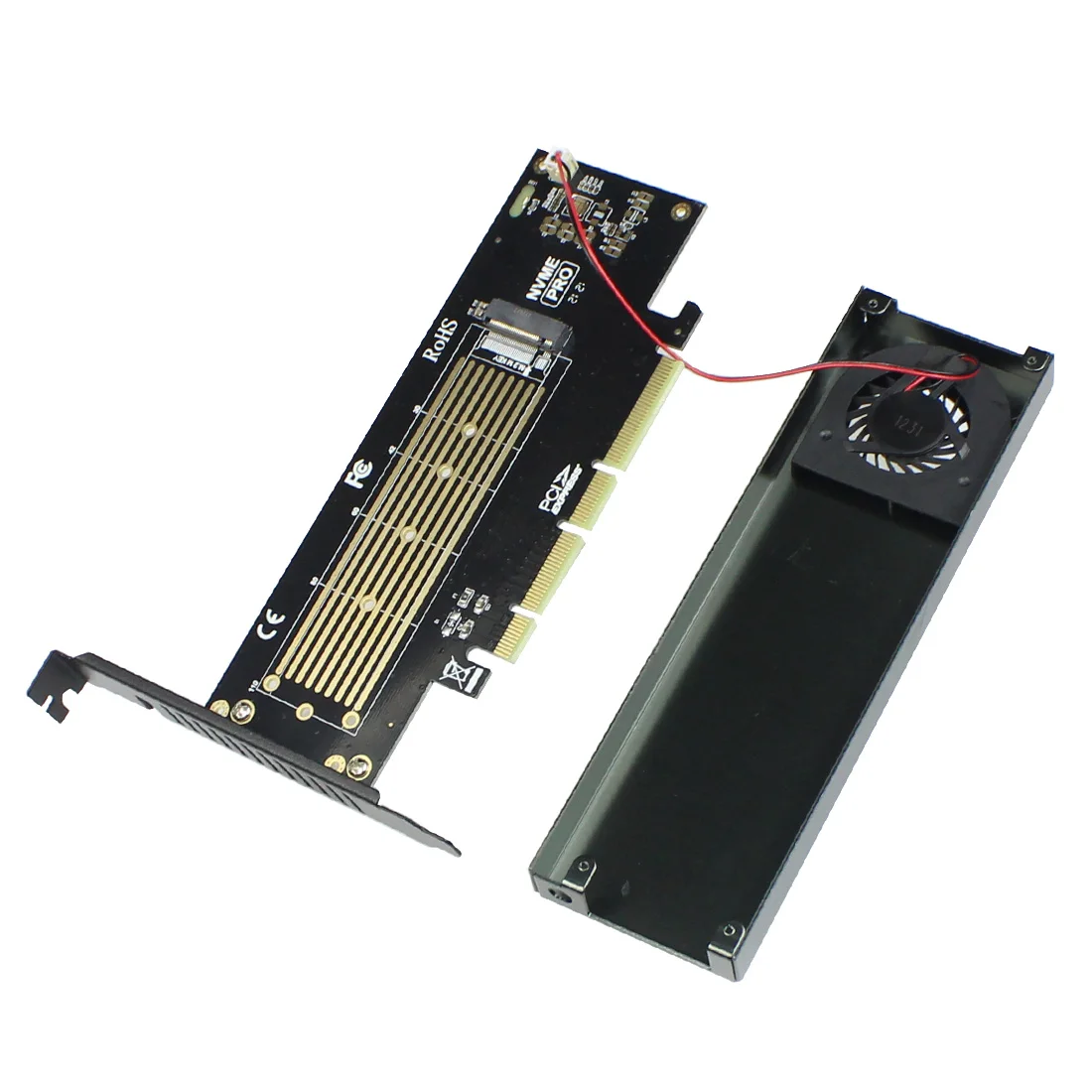 JEYI SK8-NEW Add On Card M.2 for NVMe Adapter to PCIE3.0 GEN3 M.3 Built-in Turbo Fan for 2230-22110 size NVME GEN3 M.3 ssd adapter card m.2 to pcie adapter pcie adapter card m.2 expansion card