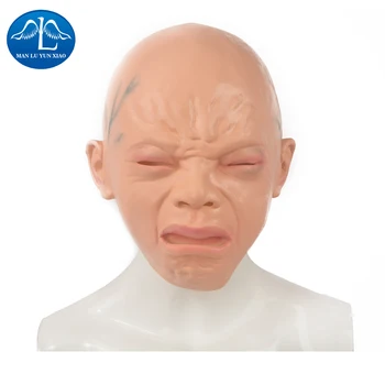 

MANLUYUNXIAO Halloween Latex Rubber Headgear Cosplay Costume Full Face Crying Baby Headgear Woman Man Children Wholesale