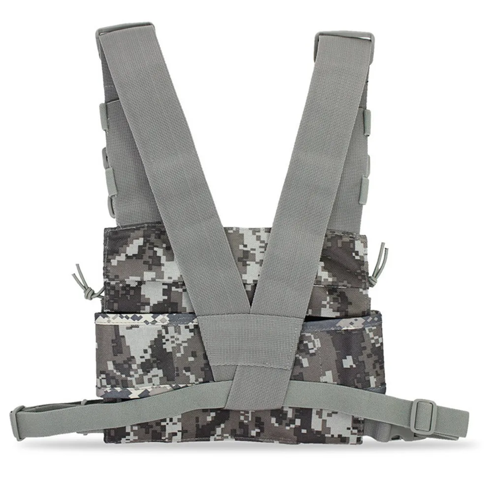 2 Pin Camouflage nylon chest bag is suitable for various types of walkie talkies on the market