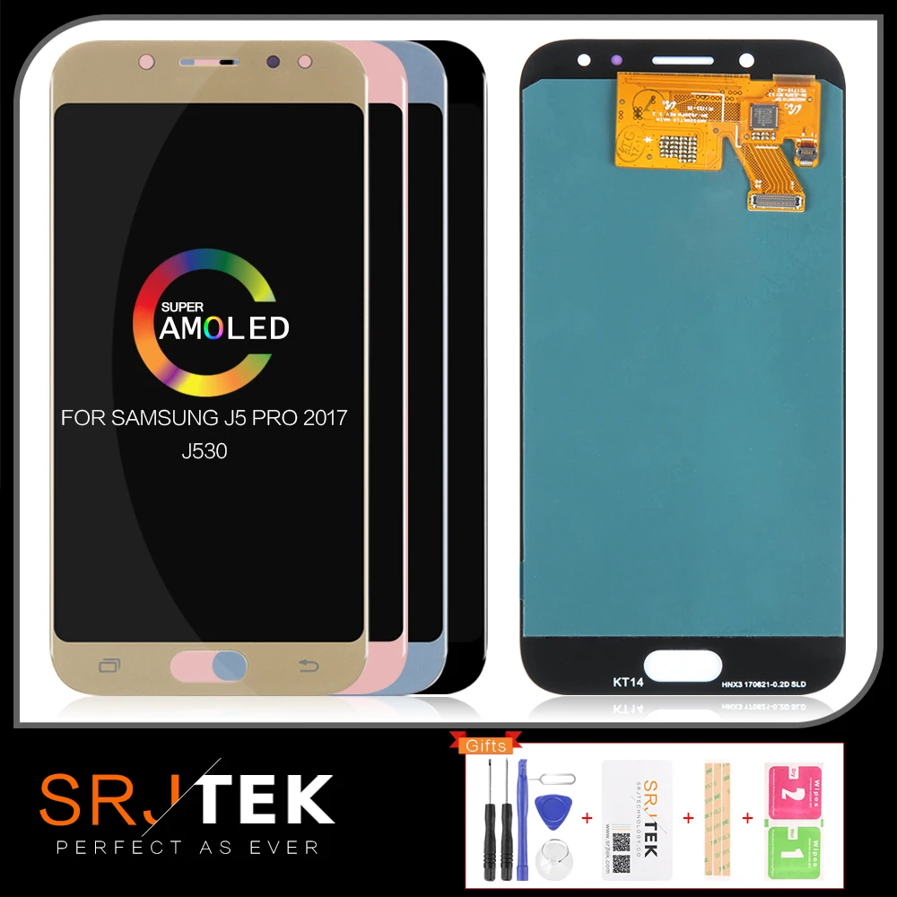 Сменный дисплей SUPER AMOLED 5 2 дюйма для SAMSUNG Galaxy J5 PRO 2017 J530 J530F сенсорный ЖК экран с