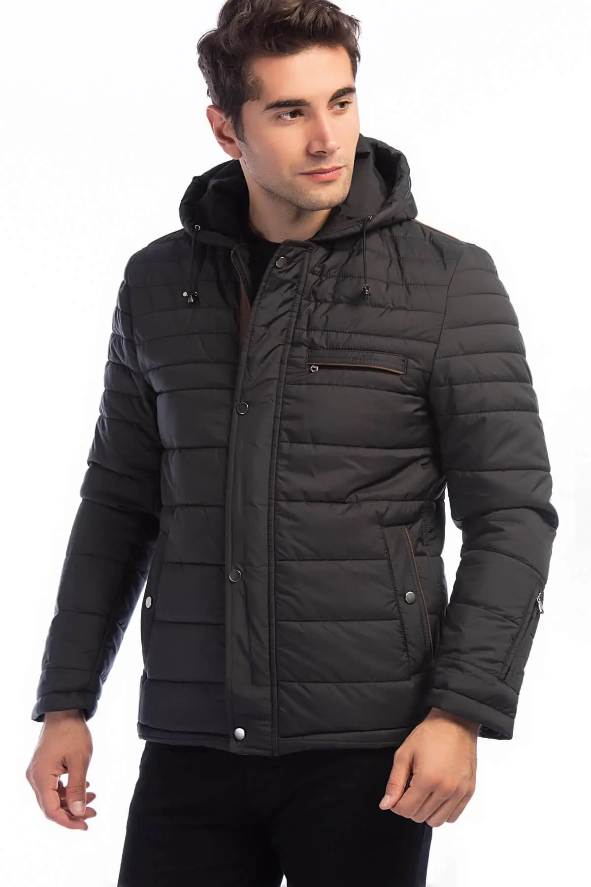 Dewberry Men Black Coat-1040001 M8622.. | Мужская одежда