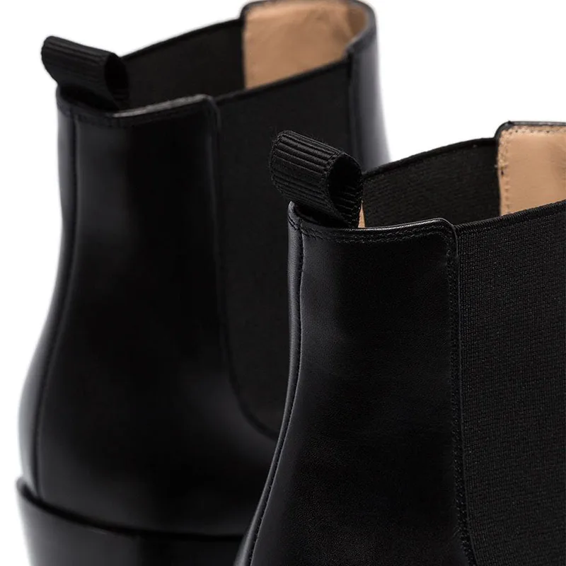 RizaBina/пикантные женские ботильоны из натуральной кожи; офисные туфли с острым носком на высоком каблуке; женские зимние теплые ботинки на меху; размеры 32-43
