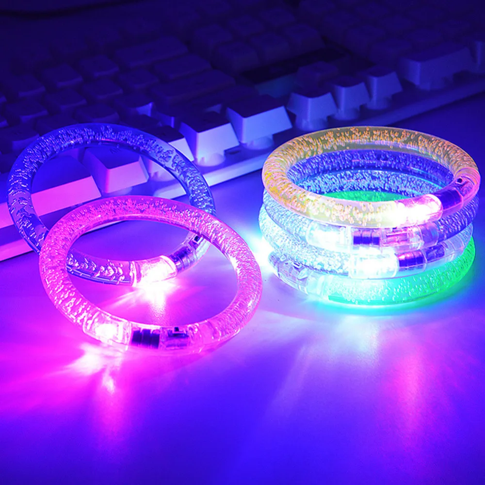 

1pcs Light Bracelets for Birthday Halloween Glowing Party luminous toys led Bracelets Fluorescent festival Party Supplies