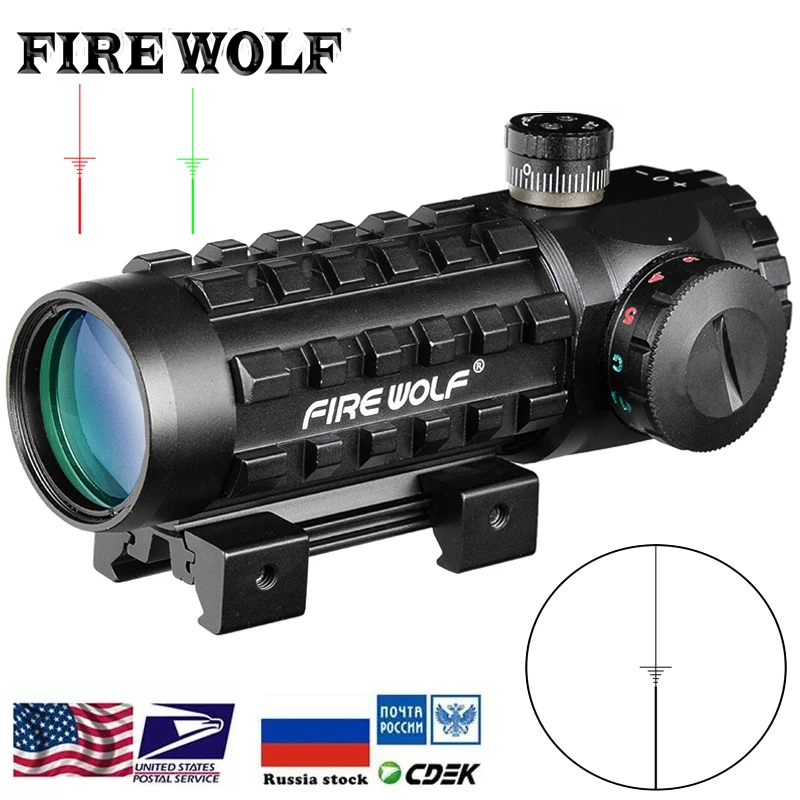 Green Red Dot Cross Sight Scope Tactical Optics Riflescope Fit 11/20mm Rail Rifle Scopes for Hunting 3X28 red dot sight rifle scope