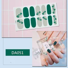 14 насадок/листов, цветные 3D наклейки для дизайна ногтей, клей, ползунок, блестящие украшения для ногтей, трафарет для маникюра