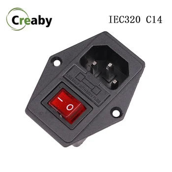 

High Quality Rocker Switch IEC320 C14 3 Pin Inlet Module Plug Fuse Switch Male Power Socket 3 In 1 Switch Connector