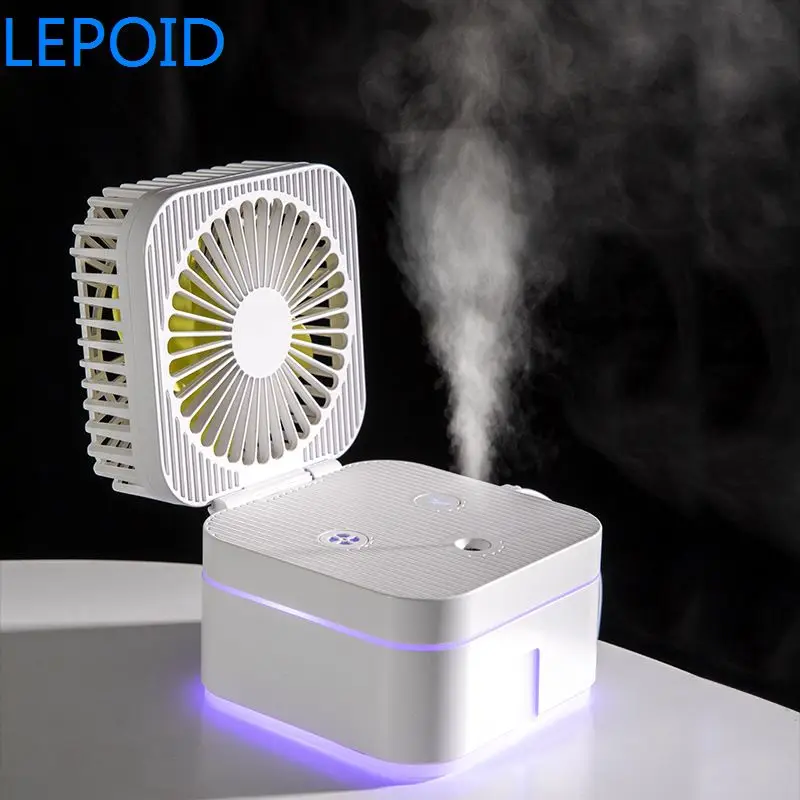 

Lepoid 2019 New USB Fan Cooler Cooling Mini Fan Portable LED Rechargeable Fans for Office Cool Mist Maker Car Home
