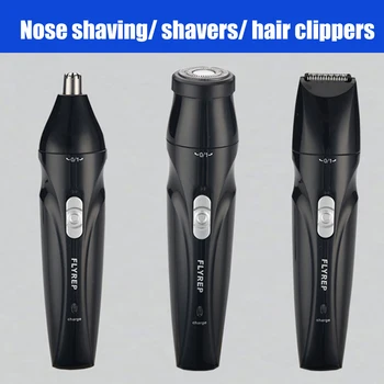

3 in 1 Electric Nose Hair Trimmer Cutter USB Rechargeable Beard Shaver Clipper for Outdoor Travelling Accessories