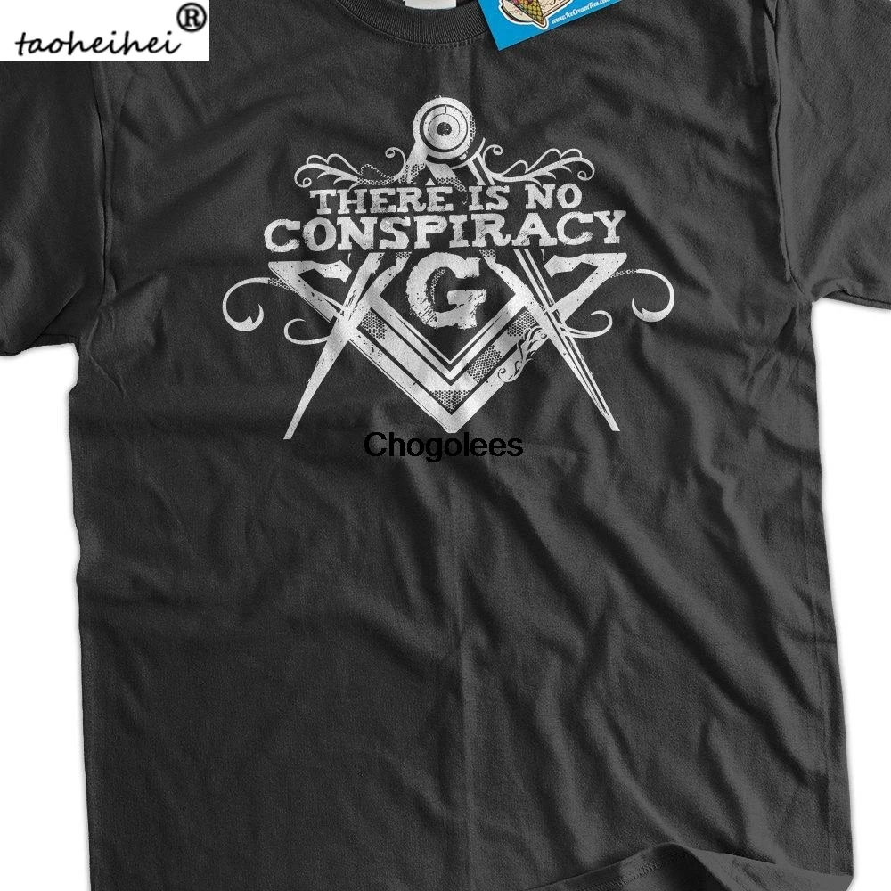 Masonic T Shirt No Conspiracy Mens Ladies Womens Freemason Free Mason
