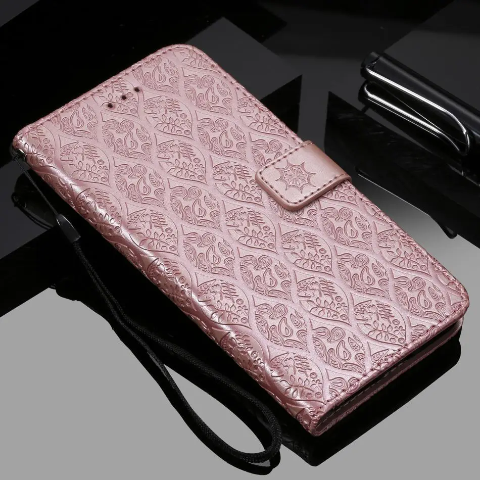 Симпатичный флип чехол для Xiaomi 5X 6 Poco F1 Mix 2 A1 A2 Lite из ротанга с тиснением Redmi 4A 5 Plus Note 4 4X Pro 5A Y1 кожаный