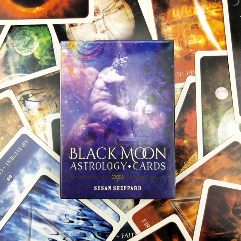 

Black Moon Astrology Oracle Cards Full English 52 Cards Deck Tarot Board Game 124F