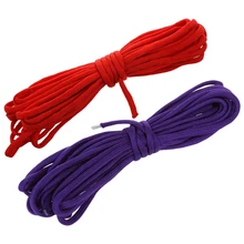 2pcs 20FT Paracord Parachute Cord Lanyard Nylon Desert Survival 7 Strand- Red& Purple