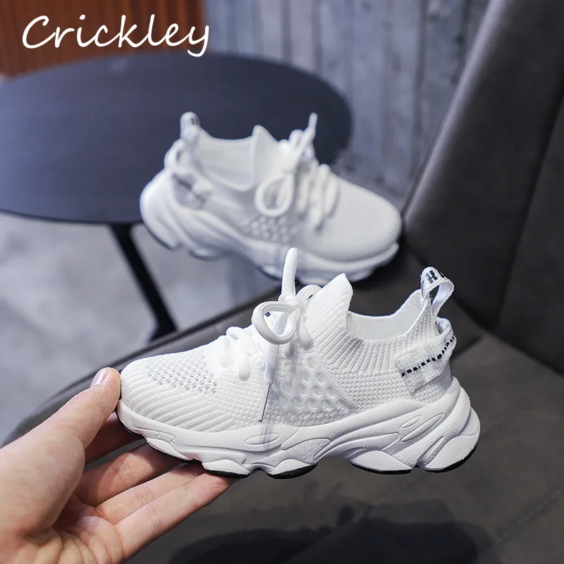High Quality Fashion Children Sneakers Solid Mesh Breathable Kids Running Shoes Soft Sole Boys Girls Spring Autumn Casual Shoes
