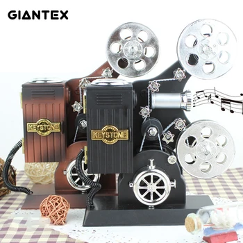 

Retro Projector Music Box Home Decoration Valentines Day Gift for Girlfriend Caja Musical Boite A Musique Muziekdoosje Pozytywka