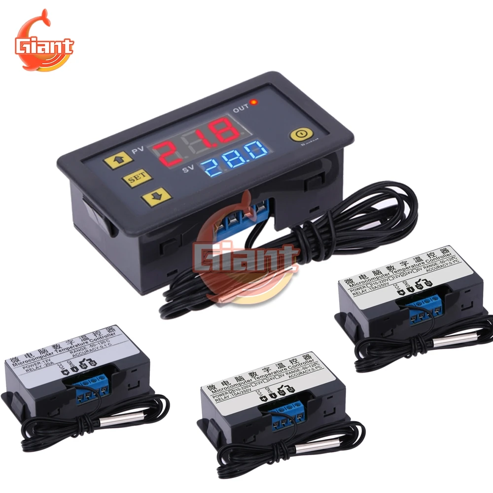 DC 12V 24V AC 110V 220V W3230 W2310 регулятор температуры Цифровой Термостат светодиодный