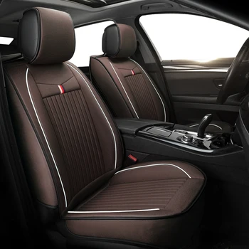 

KADULEE FLAX car seat cover set for isuzu d max peugeot 206 308 408 508 3008 407 nissan leaf skoda fabia 1 2 seat cover cars
