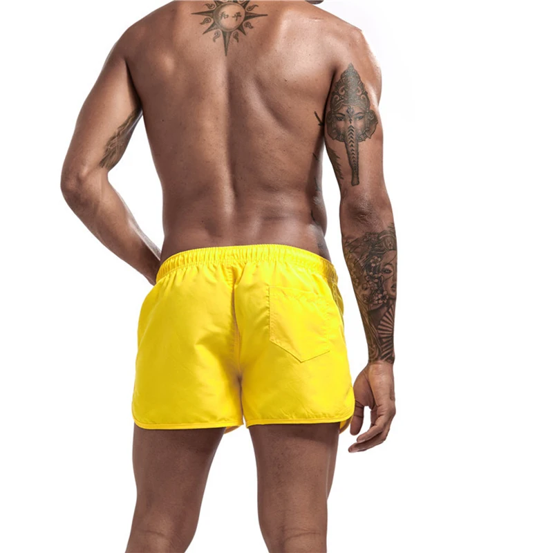 Summer Men's Beach Shorts Letter Printed Fitness Sports Casual Elastic Waist Drawstring Male Board Short Pants S-3XL