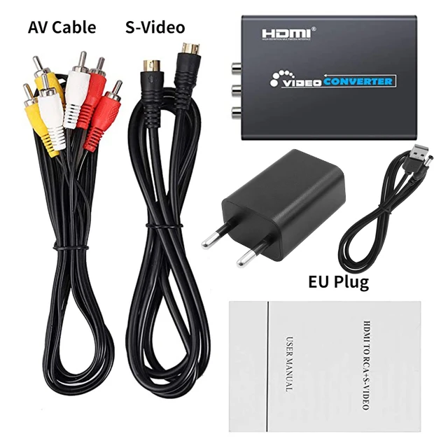 Cavo Video Commodore 64 Convertitore Da RCA/AV A HDMI 1080P - Adattatore Audio Video Per TV, Lettori DVD, Console Vecchie Convertitore Composito HDMI