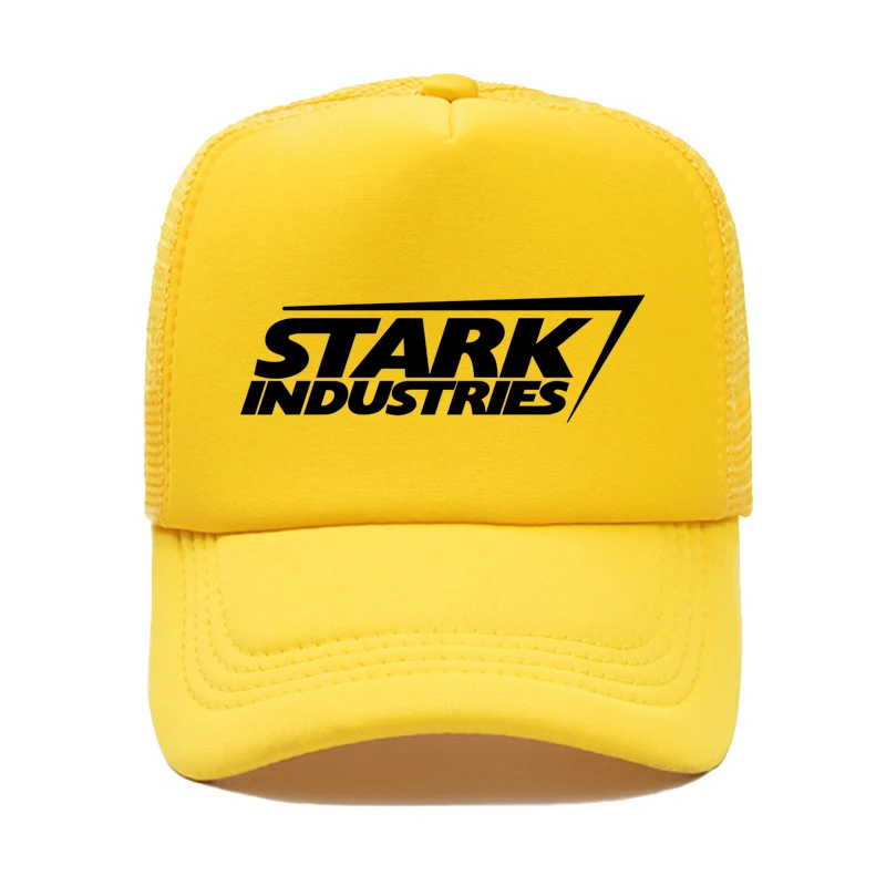 Черная регулируемая хлопковая сетчатая шляпа с логотипом Marvel comics stark industries - Цвет: color8