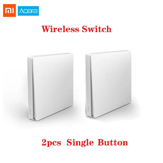 2pcs single wireless Xiaomi Aqara комплекты умного дома Mijia концентратор Датчик окна двери человеческого тела настенный выключатель влажности Датчик воды двусторонний модуль Aqara концентратор - Цвет: 2pcs single wireless