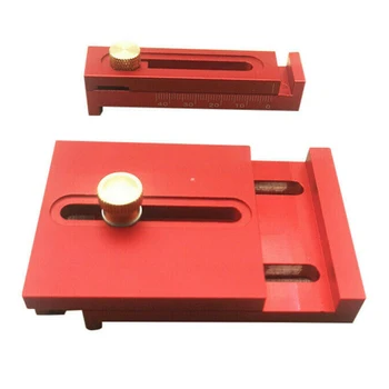 

0-50mm Aluminum Alloy Depth Measuring Ruler Saw Tooth Mini Woodworking Gap Gauge Woodworking Marking Gauge Measuring Tools