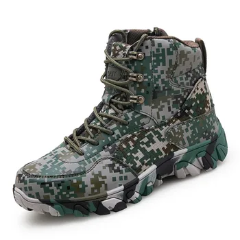 

Men Army Boots Hiking Sport Shoes Ankle Male Sneakers Outdoor Boots Men's Military Desert Waterproof Work Safety Footwear