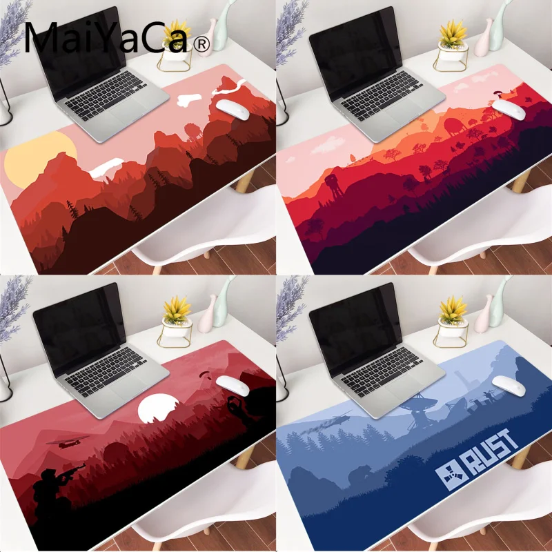 

Custom Skin Deep forest Rust Computer Tablet Keyboard Mat Gaming Mouse Pad gamer Large Deak Mat 800x400mm for overwatch/cs go