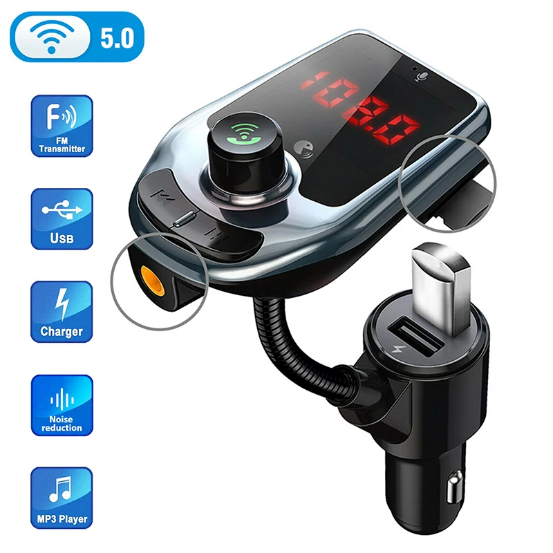 Bluetooth Car Set FM Transmitter MP3 Radio Player USB Ladegerät Drahtlose 