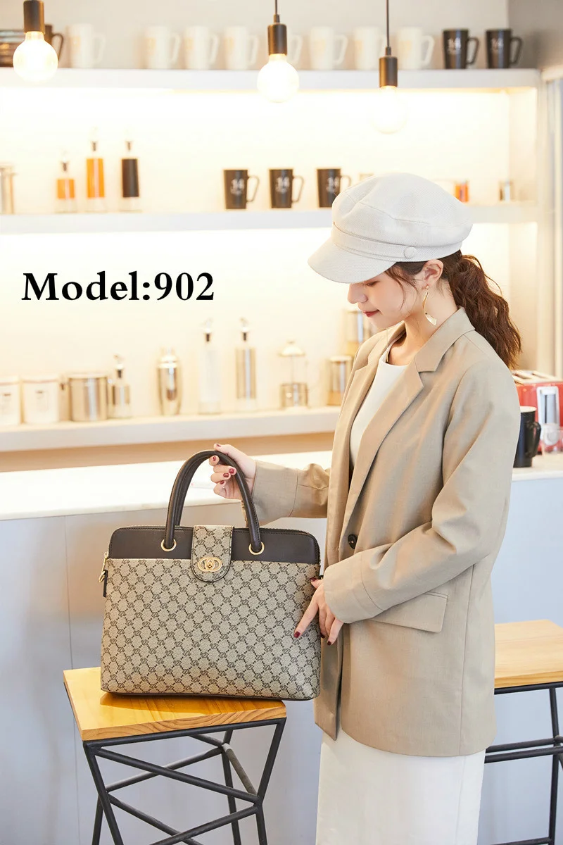 2020 Fashion Women's Leather Briefcases Women Laptop Briefcase Work Office Bag Ladies Crossbody Bags For Woman Business Handbags