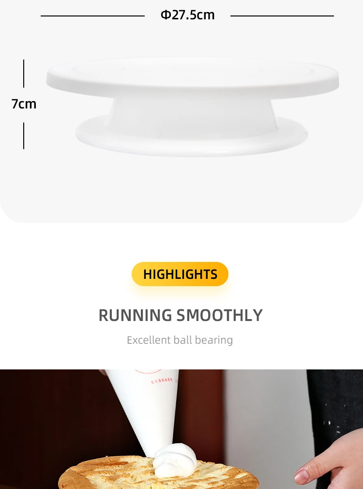 Plaques tournantes,Plateau tournant et antidérapant pour gâteaux