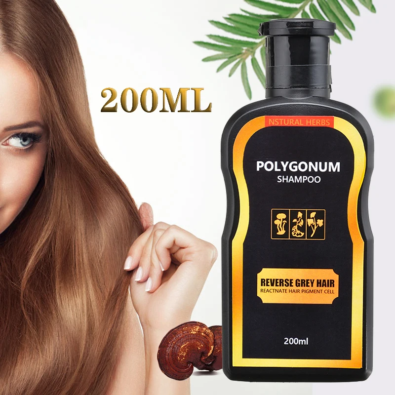 

Hair Repair Shampoo 200ml Natural Darkening Shampoo Reverse Gray Hair Black Hair Coloring For All Hair Types Anti-Dandruff