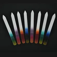 INS стеклянная пилка для ногтей, двухцветная кристальная Полировочная лента, двухсторонняя пилка для снятия заусенцев, хрустальные пилочки для ногтей