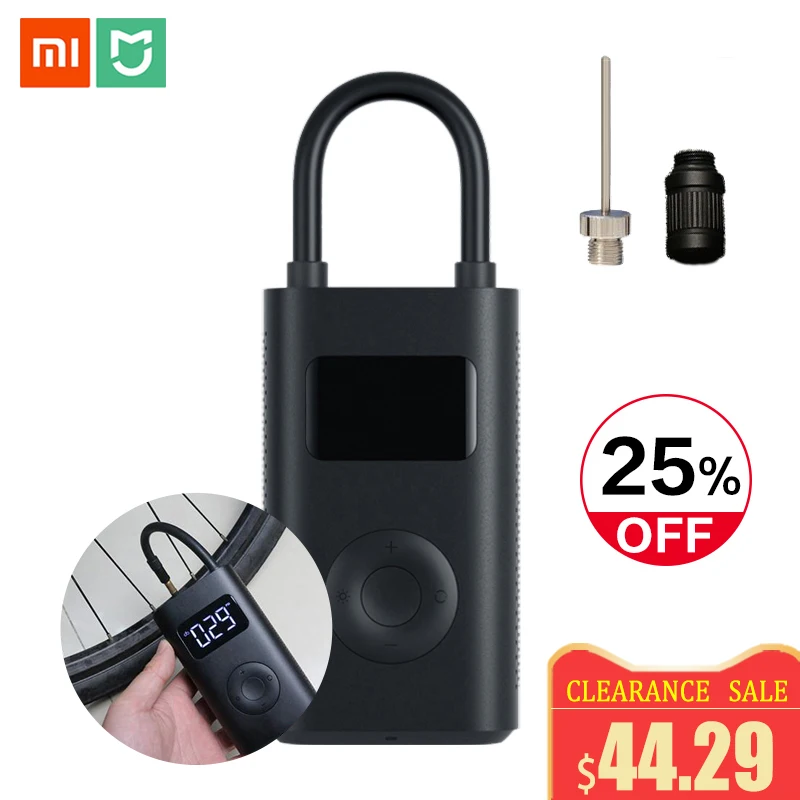 

Xiaomi Electric Inflator Pump Smart Digital Tire Pressure Detection For Scooter Bike Motorcycle Scooter M365 Pro Car Football