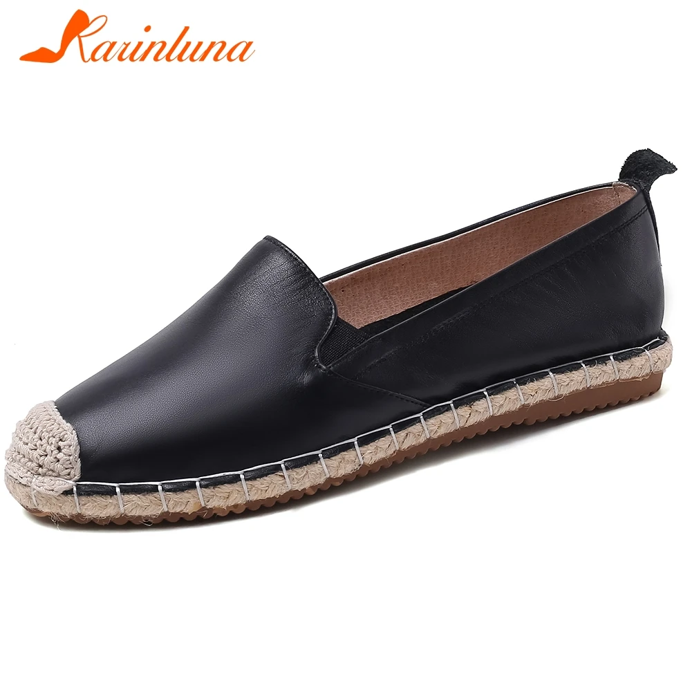 

Karinluna 2020 New Arrivals High Quality Boat Shoes Woman Flats Pigskin Slip-On Casual Comfortable Flats Women Shoes Footwear
