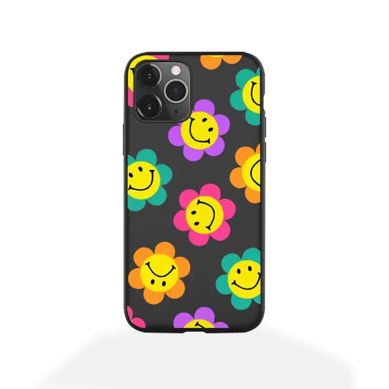 

Smiley Flowers Phone Case for iphone 12 pro max mini 11 pro XS MAX 8 7 6 6S Plus X 5S SE 2020 XR case
