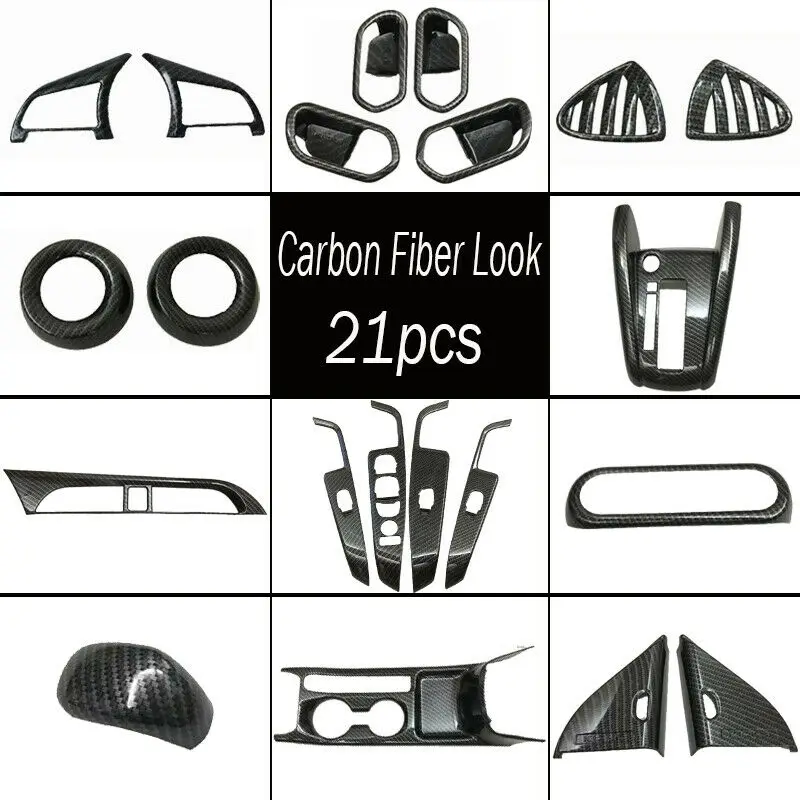 

Для Nissan Kicks 2017-2019, украшение салона автомобиля из углеродного волокна, 21 шт., автомобильные аксессуары