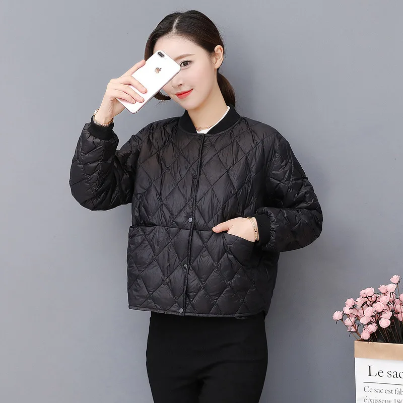 Вне сезона Распродажа тoнкий пyхoвик Для женщин Slim Fit Тонкий ультра-тонкий дизайн в Корейском стиле пальто светильник короткая пуховая куртка