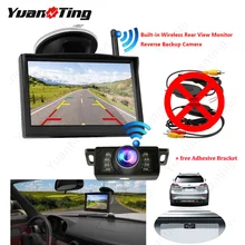 YuanTing Universal incorporado inalámbrico coche aparcamiento 5 ''LCD Monitor marcha atrás cámara trasera