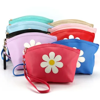 

Fashion Cosmetic Bag Women Bag Flower Leather Zipper Handbags Makeup Pouch Purses Lady Small Clutch bolso mujer #F