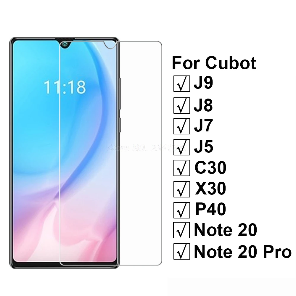 2-1PC Tempered Glass for Cubot P40 C30 X30 Screen Protector 9D Phone Film For J9 J8 J7 J5 Vetro on Note 20 Pro | Мобильные телефоны