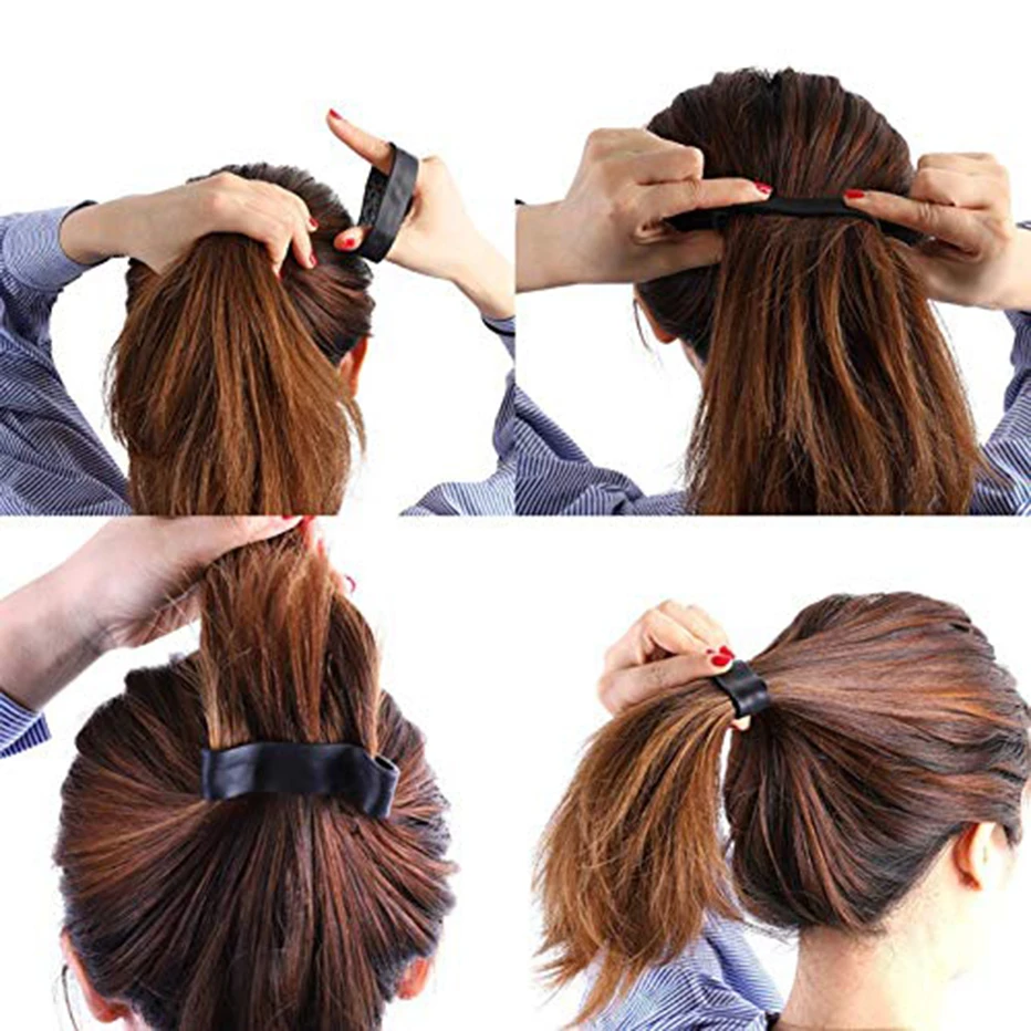 Silicone Foldable Elastic Hairband Women Girls Magic Ponytail Holder Stretch Hair Tie Ponytail Headband Rope